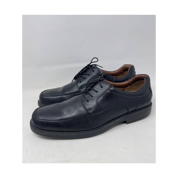 208985 MENS SHOE SIZE 10.5 M BLACK WATERPROOF LEATHER LACE UP JOHNSTON & MUPRHY - Picture 3 of 10
